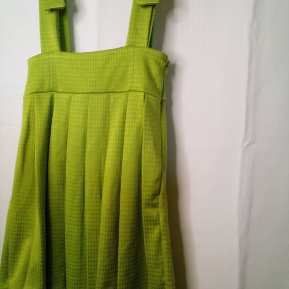 Forever 21 Overall Dress Women S Adjustable Sleeveless Pleated Green - Picture 7 of 16